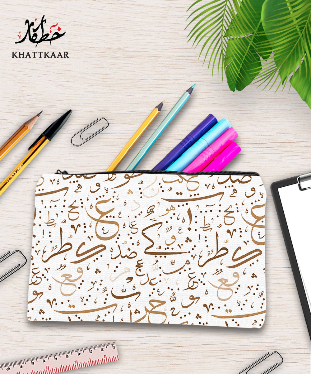 Double Side Printed Caligraphy Pouche 09