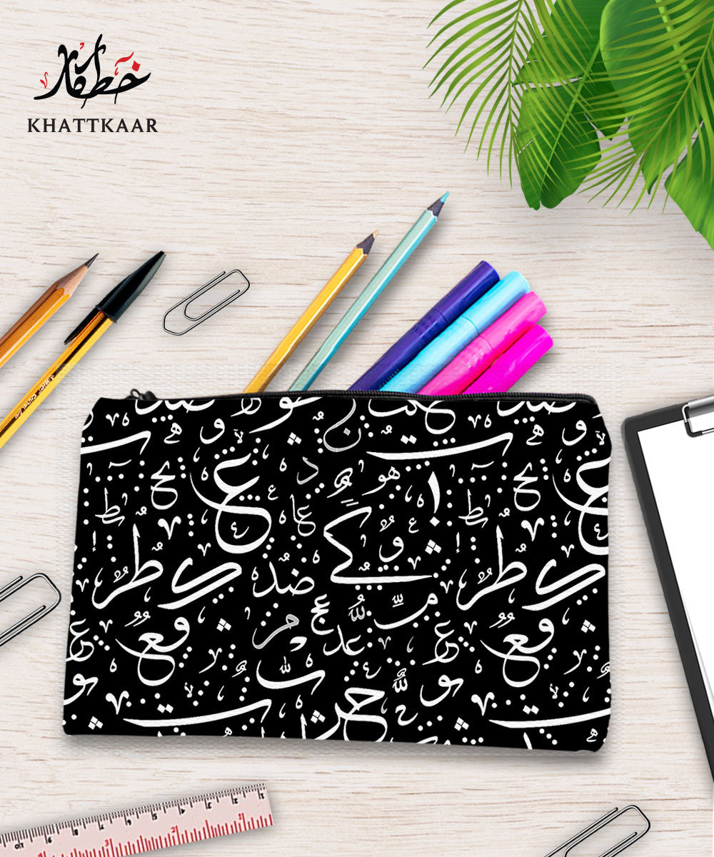 Double Side Printed Caligraphy Pouche 07