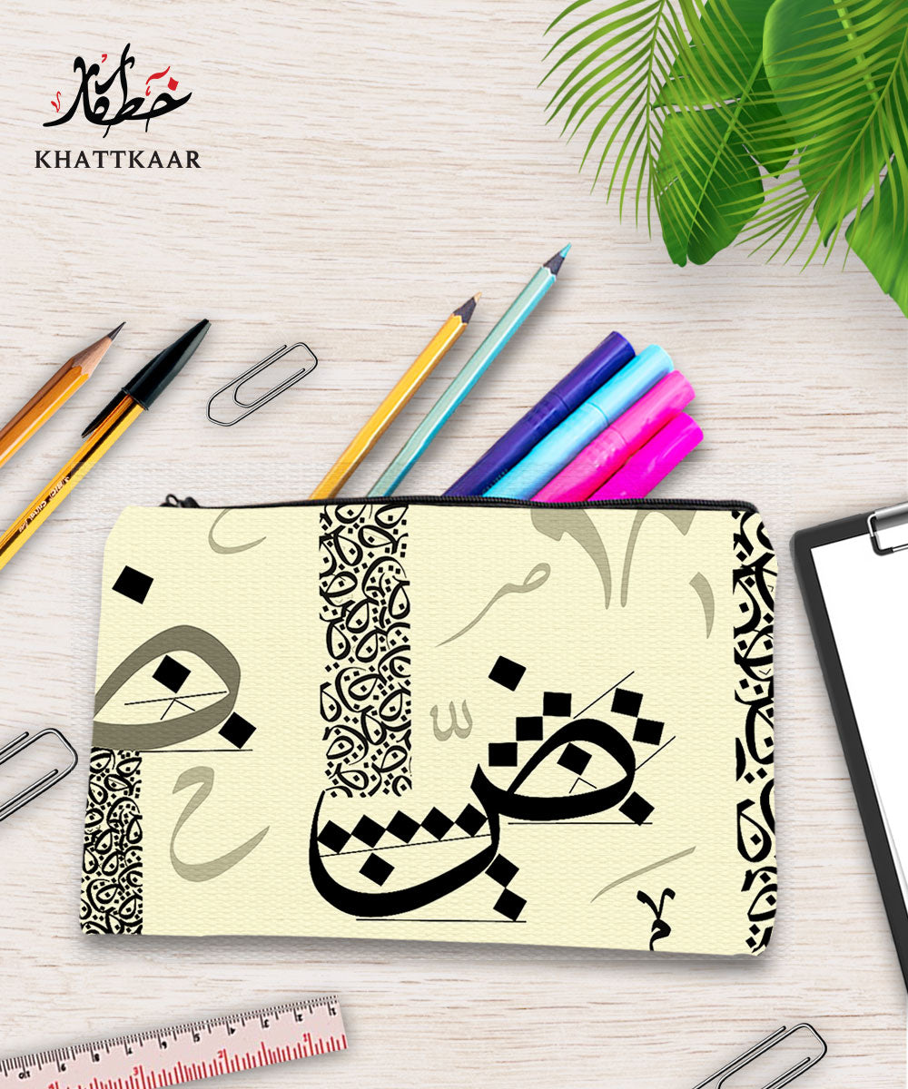 Double Side Printed Caligraphy Pouche 11
